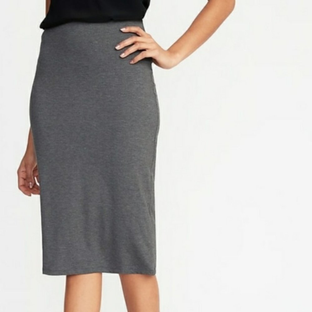Old Navy heathered gray jersey knit skirt